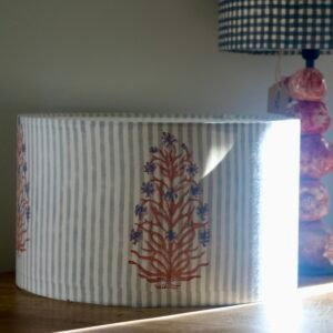 Pantalla Lámpara Jaipur gris y naranja