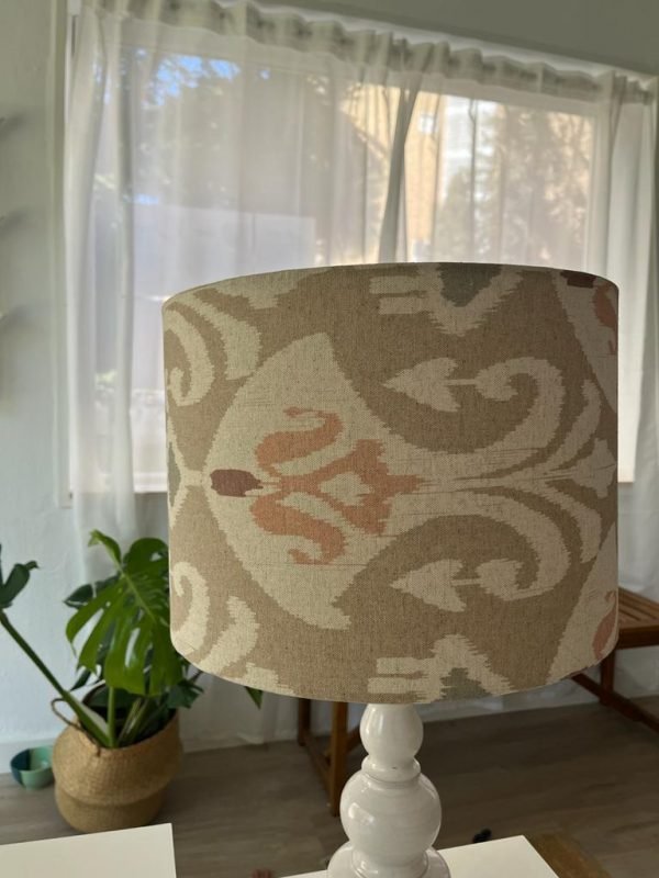 Pantalla Lámpara Lino Ikat Beige