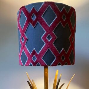 Pantalla Lámpara Tela terciopelo Geométrico